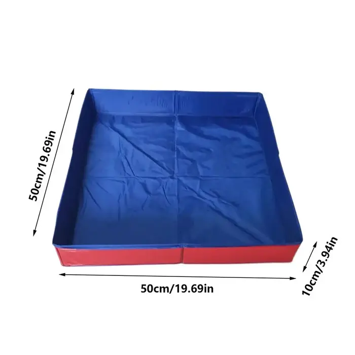 Piscine pliante en PVC pour chien, forme carrée, Non gonflable, permettant de gagner de l'espace, pe