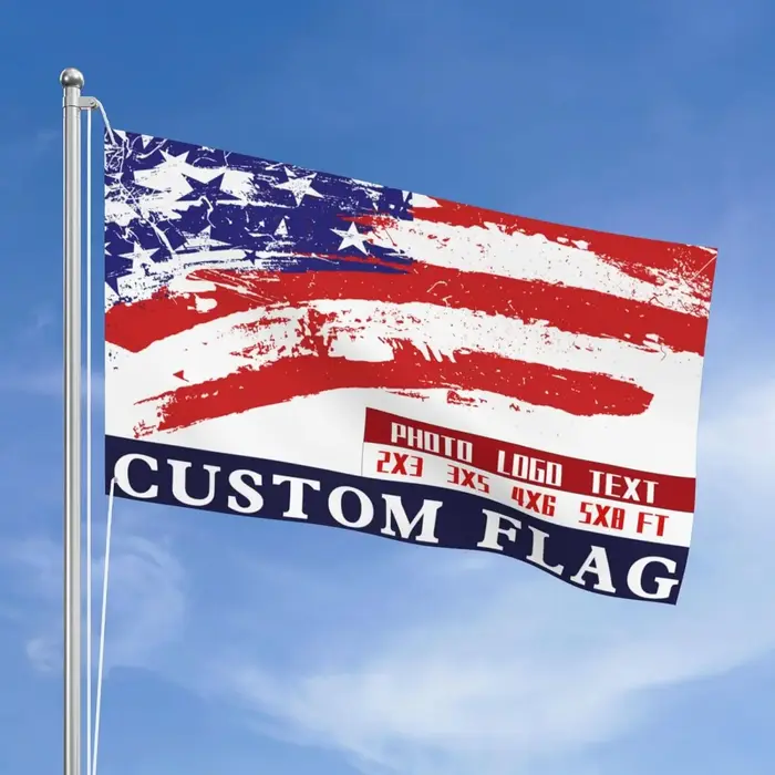Drapeaux personnalisés en gros, n'importe quelle couleur, toutes tailles