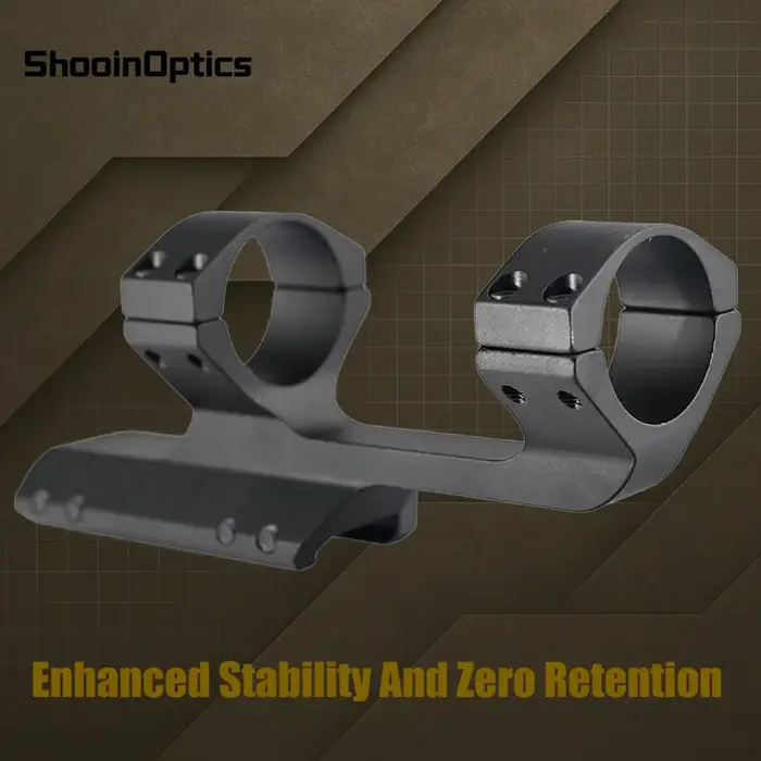 Support de lunette de visée Shooin Optics 30 mm, monobloc, cantilever, avec rail Picatinny de 20 mm,
