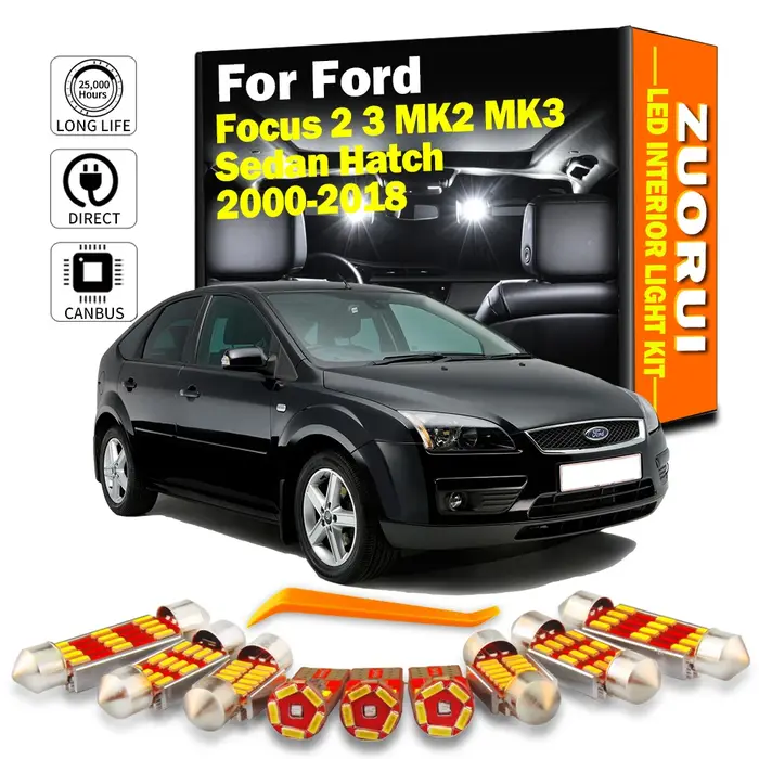 ZUORUI Canbus voiture LED intérieur carte dôme coffre Kit d'éclairage pour Ford Focus 2 3 MK2 MK3 be