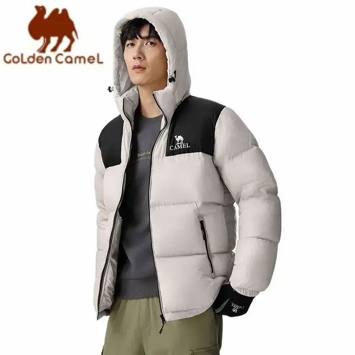 GOLDEN CAMEL-Doudounes d'extérieur pour hommes et femmes, Coupe-vent d'hiver, Peluche épaissie, JXJa
