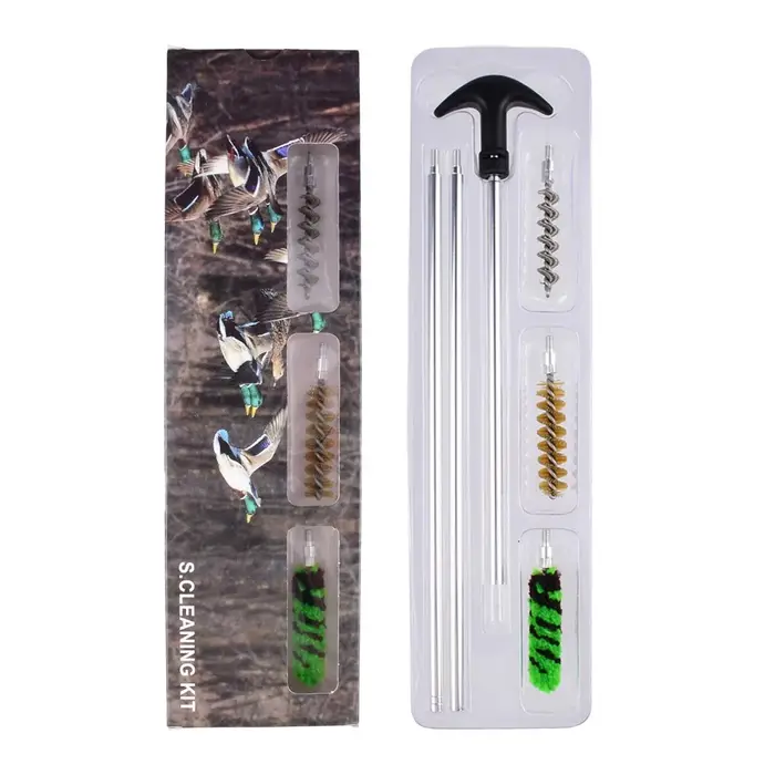 Ensemble de brosses de nettoyage pour pistolet avec jauge 12 GA 16 GA 20 GA 410 GA brosses nylon pour nettoyage de tube et tige pour chasseur occassions spéciales