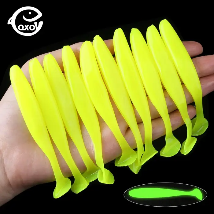 QXO 50 pièces/lot Swimbait leurre souple Silicone appât Shad Wobbler mer ver Streamer 7/10/13 cm Sil