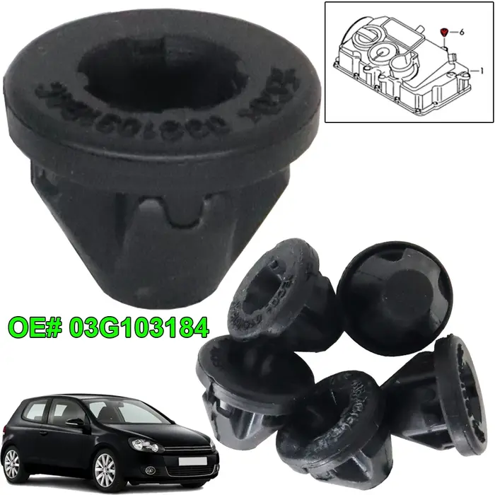 6X pour VW Golf Polo Audi A4 A6 Skoda Octavia siège couvercle de moteur de voiture œillet prise en c