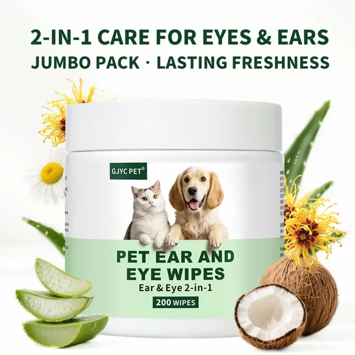 Lingettes pour animaux de compagnie pour chiens et chats, yeux et oreilles, 2 en 1, lingettes de toi