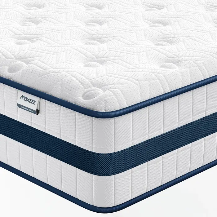 Maxzzz-matelas 10-12, lit double/king/queen size, avec mousse à mémoire de forme en gel, Végétde poc