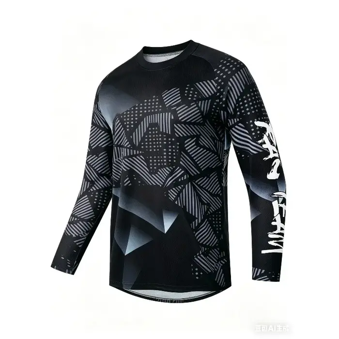Veste de VTT homme polyester imprimée pour randonnées et courses en montagne occasions spéciales