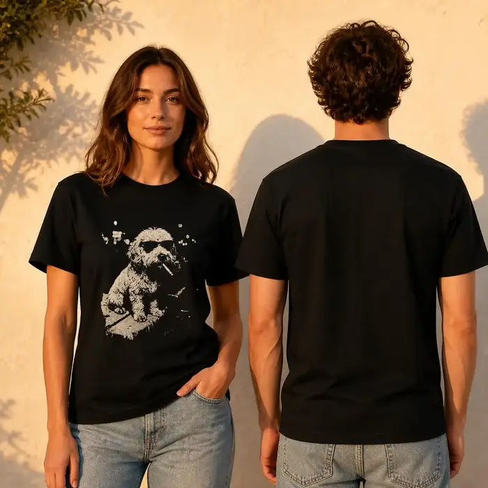 T-shirts décontractés pour chien amusant avec motif