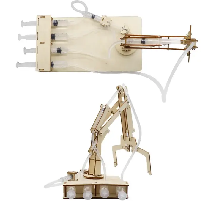 Bras mécanique hydraulique, modèles de bricolage et jouet de construction, modèle scientifique et éducatif, jouet cadeau pour enfants