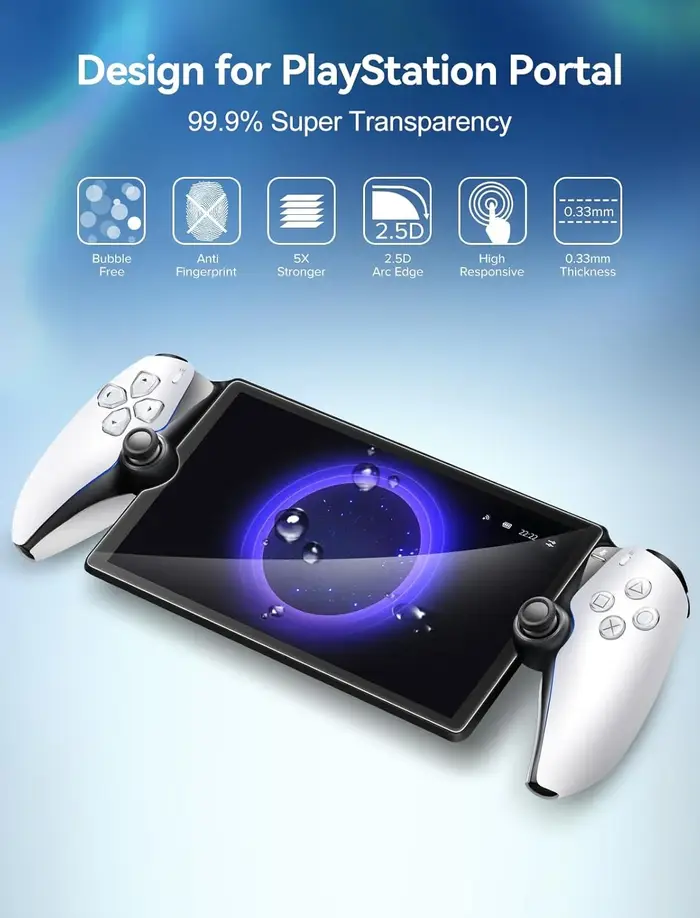 Protecteur d'écran en verre trempé pour console de jeu PlayStation Portal film anti-rayures pour accessoires de jeu occassions spéciales jeux vidéo