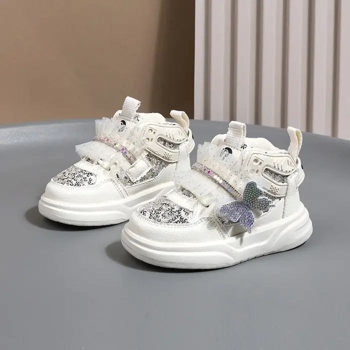 Chaussures d'automne en cuir pour enfants, baskets de Sport pour enfants en bas âge, mignonnes papil
