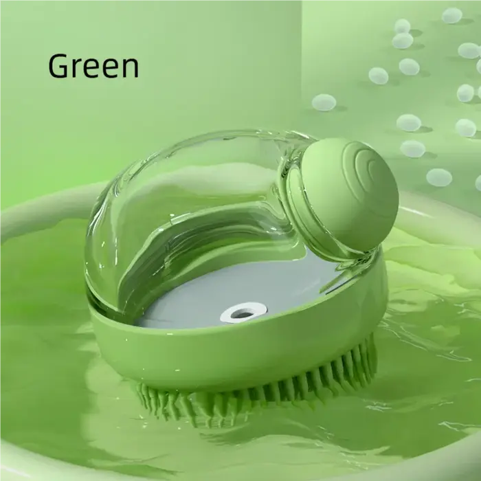 Brosse de bain pour chien avec distributeur de savon, poils en Silicone, Massage de toilettage pour