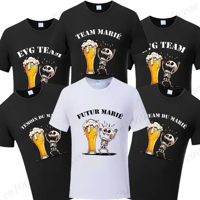 T-shirt Graphique de l'Équipe Française Evg du Futur Marié pour Homme