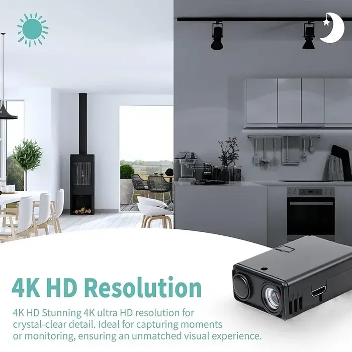 Nouvelle caméra de sécurité WiFi 4K sans fil, surveillance intérieure, détection de mouvement, vision à distance, protection de la maison, caméscope