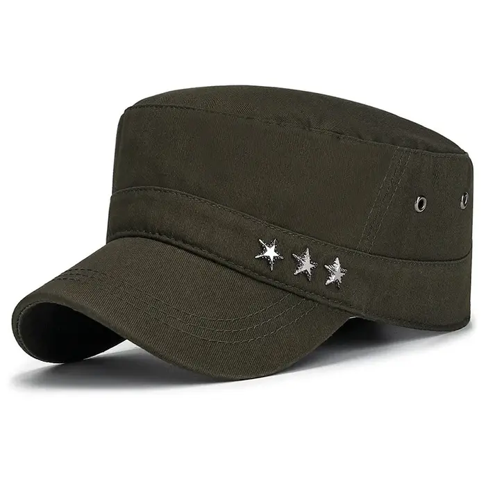Casquettes militaires plates pour cadres militaires, pour femmes et hommes, chapeau militaire de hau