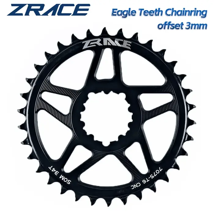 ZRACE 10s 11s 12s Plateaux, dent d'aigle 7075AL CNC, décalage 3 mm, VTT, pour manivelle à montage di