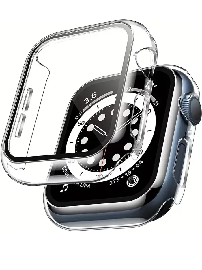 Protection écran Apple Watch verre trempé - Coque transparente pour Series 11 à 6 - 2 pièces