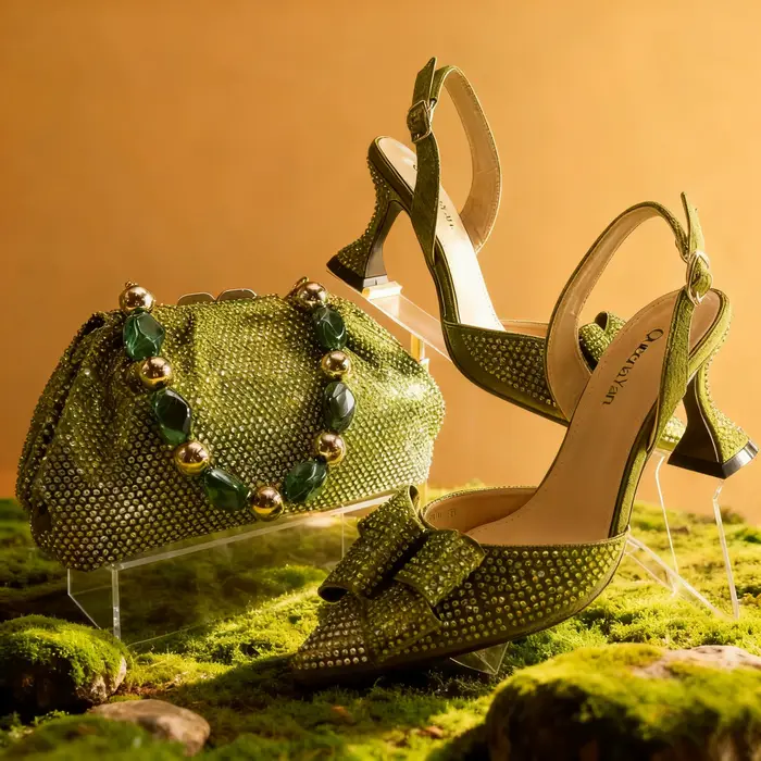 Queena Yan brillant mode italienne bout pointu femmes chaussures à talons hauts effet de couleur mix