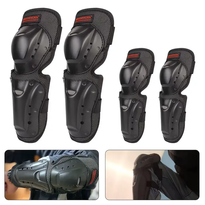 Gants de protection pour moto et vélo avec coussinets de genoux et coudières pour café racer chopper cruiser et autres styles de conduite