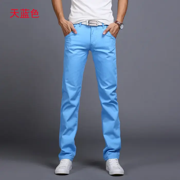 2026 printemps été nouveaux pantalons décontractés hommes coton coupe ajustée Chinos mode pantalon m