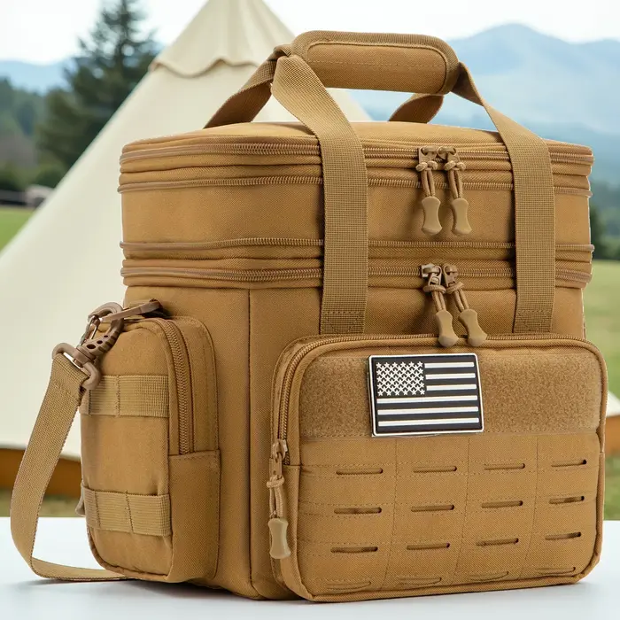 Sac isotherme isolé 18L, boîte à déjeuner tactique pour hommes, extensible, travail, Camping, pique-