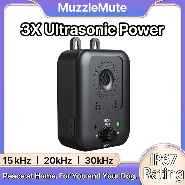 Répulsif pour chiens Portable ultrasonique 25kHz fréquence Placement intérieur extérieur suspendu 1500mAh batterie