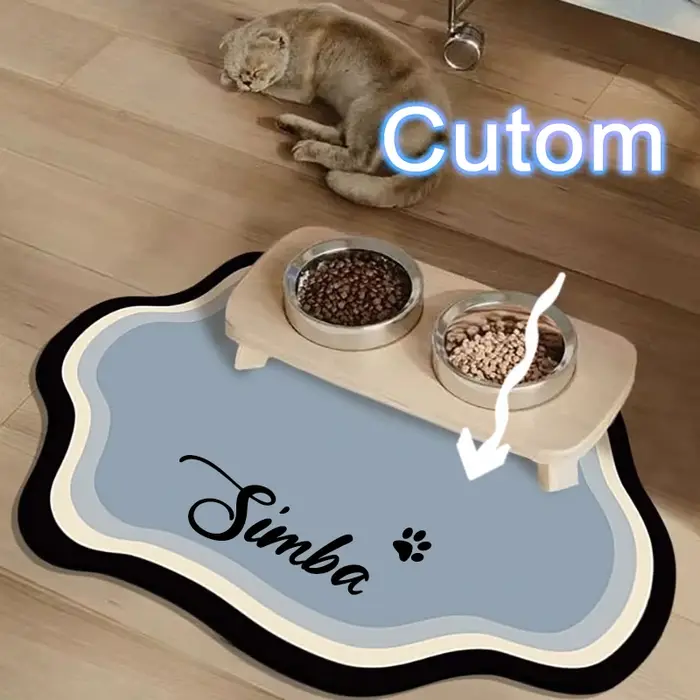  Tapis d'alimentation personnalisé pour animaux de compagnie