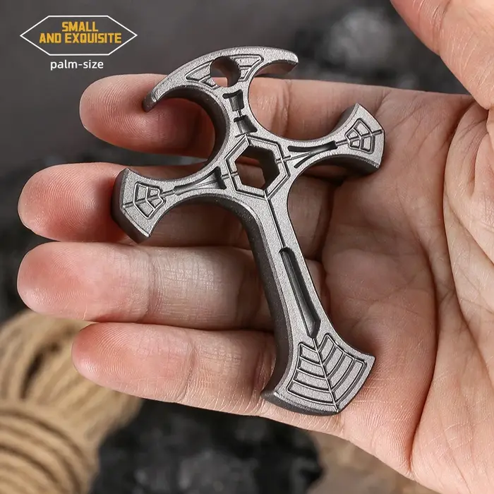 Pendentif croix de défense tactique, équipement cool d'auto-défense, outil d'auto-défense de camping