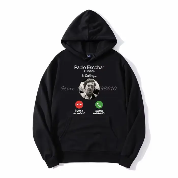 Sweats à capuche Smile pour hommes, sweat à capuche, streetwear, Harajuku, équipement Escobar, appel