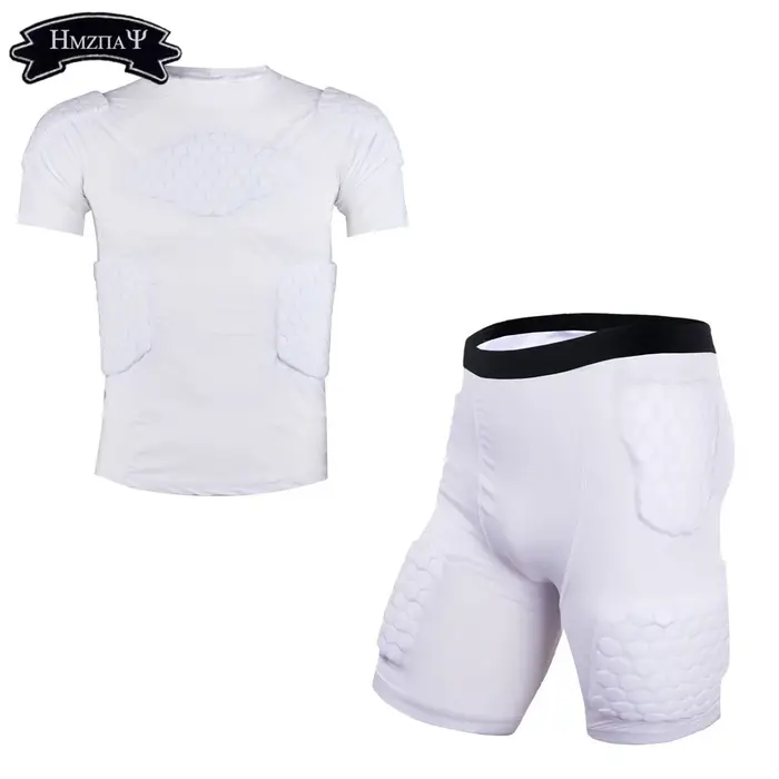 T-shirt et short de sport en accent d'abeille, équipement de protection anti-collision trempé, footb
