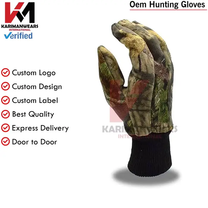 Gants chasse camouflage hommes légers durables confortables résistants intempéries performance