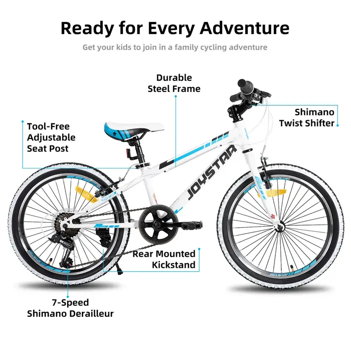 JOYSTAR 20 24 pouces vélo pour enfants pour garçons filles âgés de 7 à 12 ans VTT pour enfants avec 