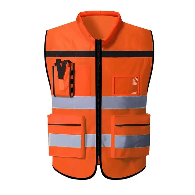 Gilet de sécurité avec Logo personnalisé, gilet haute visibilité, multi-poches, pour travail de Cons