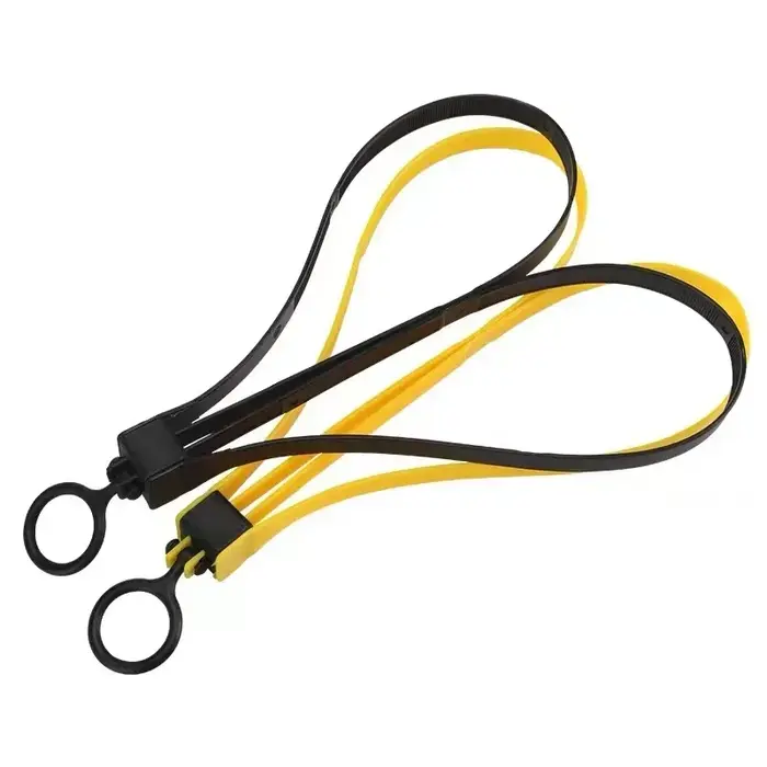Lien plastique tactique serre-câble jaune, accessoire militaire décoration sport chasse