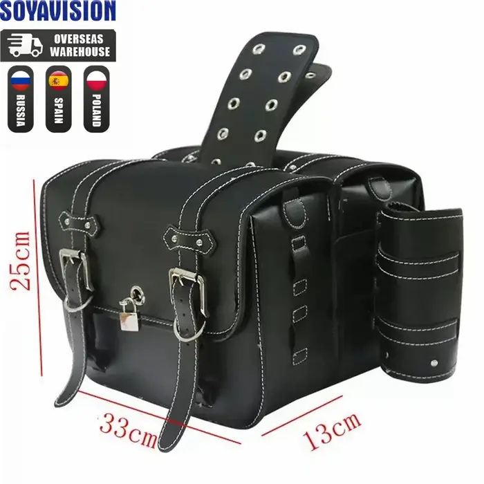 Sacs arrière de queue de bagage pour Sportster 883 1200 Honda Yamaha Suzuki, sacoches latérales de m