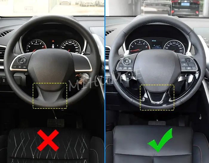 Garnitures de volant de voiture en Fiber de carbone ABS