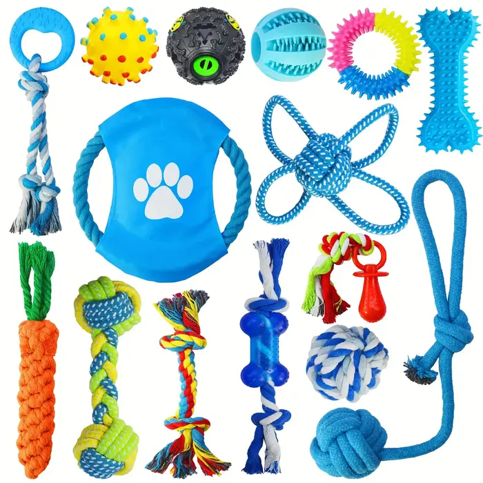 Jouets pour chiens robustes bâtons et balles en plastique résistants pour mâchage agressif adapté aux chiens de toutes tailles occasions quotidiennes et cadeaux