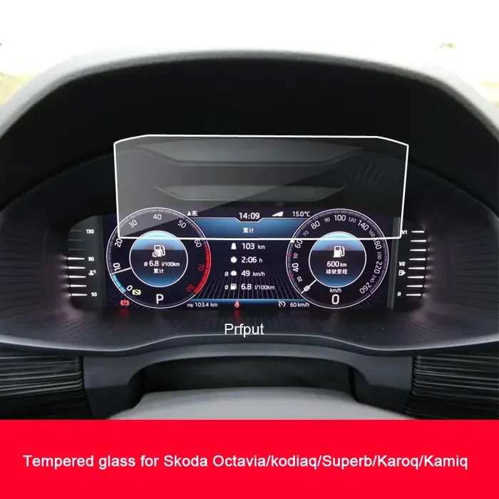 Protecteur d'écran en verre pour voiture, écran LCD 10.25 pouces, Skoda, Columbus, Octavia, Kodiaq, 