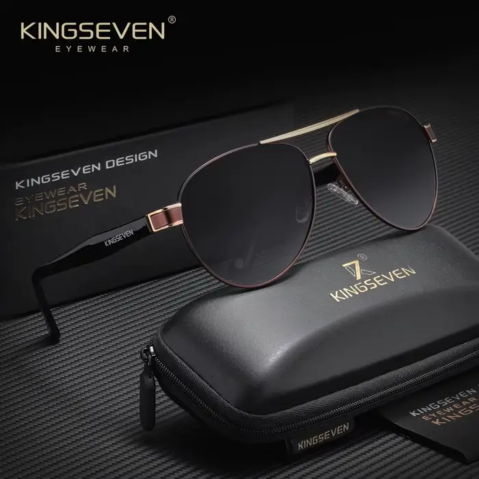 KINGSEVEN rétro mâle lunettes de soleil hommes Piltot lunettes de protection en plein air conduite c