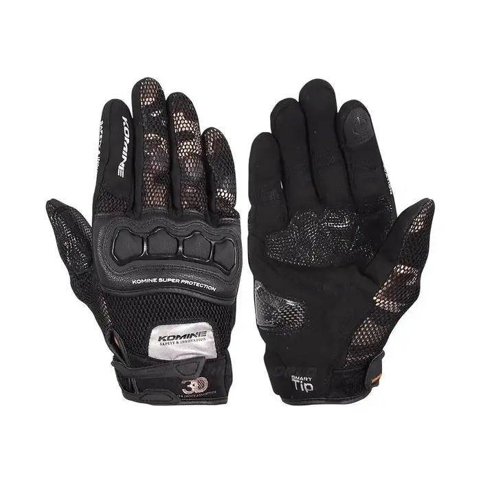 Nouveau marron camouflage Komine GK 215 été 3D maille gants de protection moto Motocross gant de mot