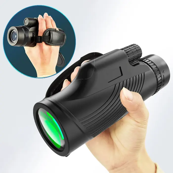 Télescope pliable 12x50 HD 5000m portable pour chasse sport camping voyage longue distance