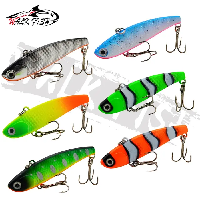 Obk Fish-Leurre de pêche vibrant et coulant en plastique dur, appât ÉlVIB idéal pour la pêche sur gl