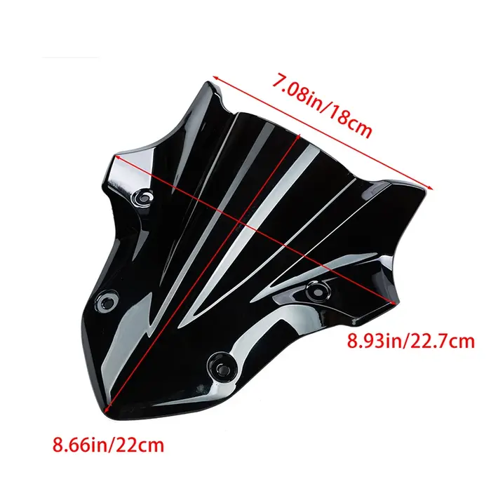 Pare-Brise de Moto Noir, Déflecteur de Vent pour Kawasaki Z900 2017 2018 2019 ABS, Accessoires