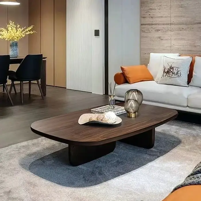 Tables basses minimalistes nordiques, décor de luxe, design moderne, meubles de maison en bois, Glam
