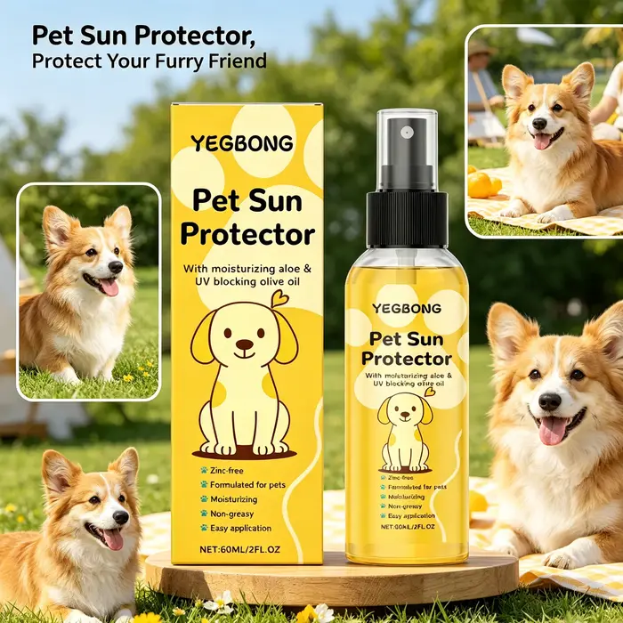 Spray solaire pour animaux de compagnie, protection UV, hydratant, pour le nez, les oreilles, les pa