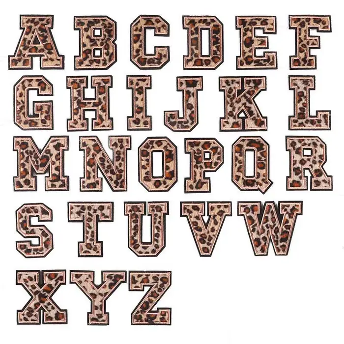 Patchs d'insigne de lettres de l'alphabet anglais A ~ Z