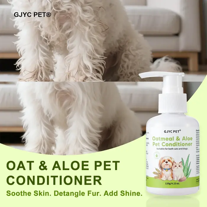 Après-shampooing pour chien et chat à peau sensible formule hydratante démêlante avoine naturelle aloé vera parfum longue durée bain soins pelage doux brillant occasions spéciales