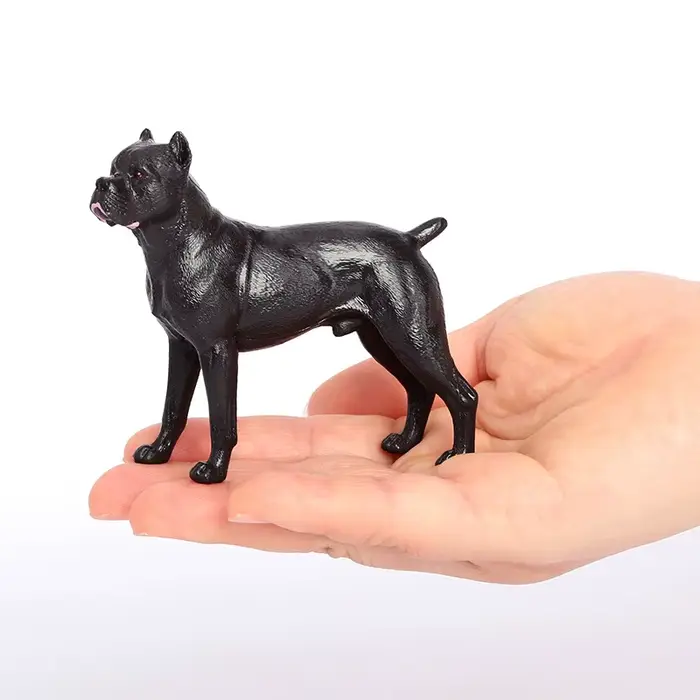 Figurine réaliste miniature de chien Cane Corso - Statue décorative de chiot pour bureau et maison
