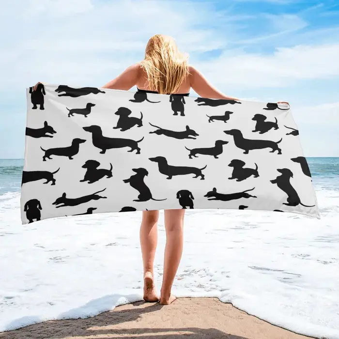 Serviette de plage super absorbante pour animaux de compagnie