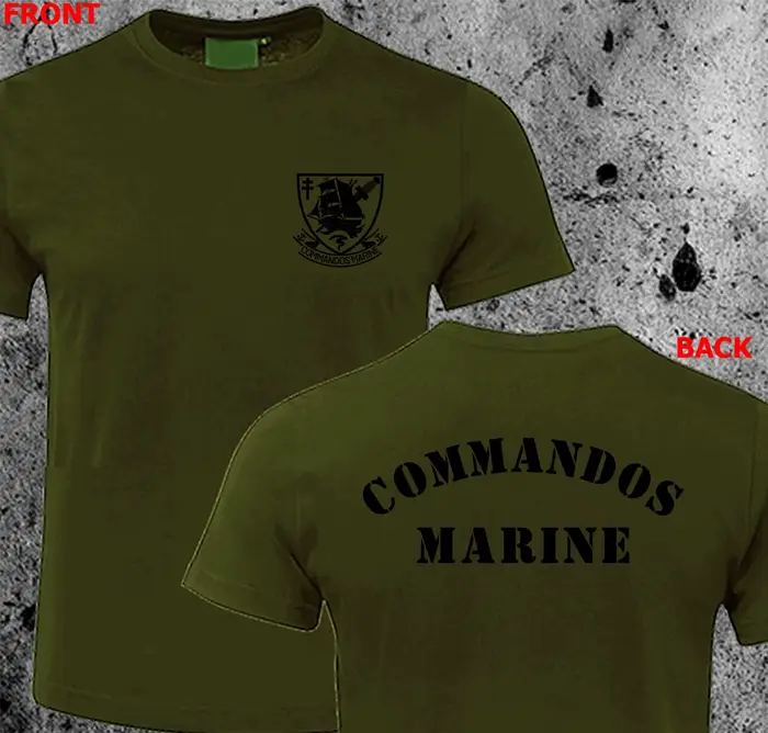 T-shirt marin des commandes de contre-terroristes des forces d'opérations spéciales françaises
